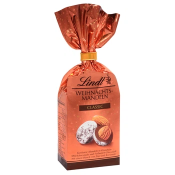 Мигдаль у шоколаді Lindt Weihnachts Mandeln Classic 100г