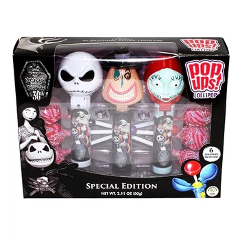 Набор леденцов на палочке Ужас перед Рождеством Pop Ups The Nightmare Before Christmas Gift Set Ассорти фруктов 60 г 3 шт