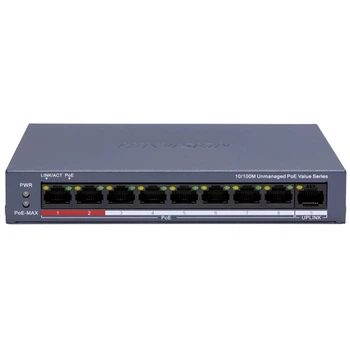 Коммутатор 8 портов неуправляемый Hikvision DS-3E0109P-E/M(C) POE
