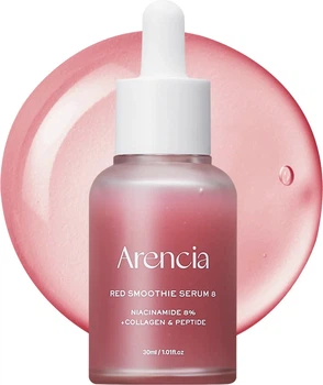 Сироватка для обличчя Arencia Red Smoothie ревіталізуюча з колагеном і ніацинамідом 8% 30 мл (8809562191735)