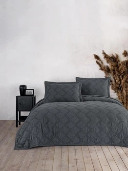 Покрывало с наволочками Maribor Natural Creations 240х260 см. Antrasit
