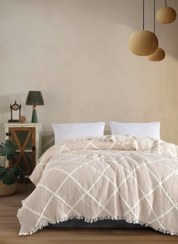 Муслиновое покрывало Moss Ivory Bej 230х250 см Moss Home (2000003439850)