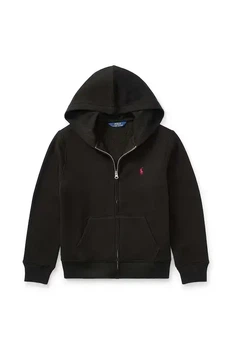 Мужское черное зип худи Ralph Lauren на молнии