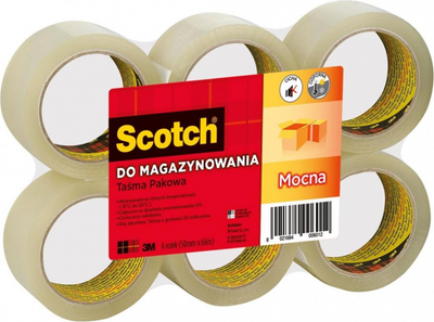 Taśma pakowa 3M 50mm x 66m 6 rolek Transparentna (8021684006012)