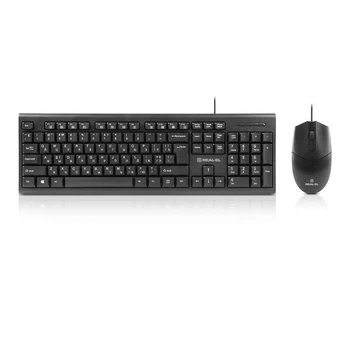 Комплект (клавиатура, мышь) REAL-EL Kit 511 Black