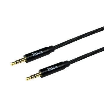 Кабель AUX Hoco UPA19, Jack 3.5 to Jack 3.5, 1m, черный