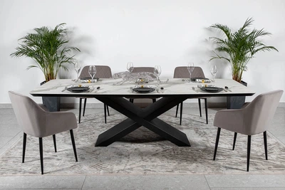 Стіл BELFORT 240*100*76 Laminam Bianco Statuario Venato (5mm)