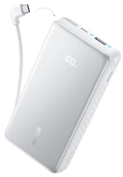 УМБ ANKER 20000 mAh Built-In USB-C Cable 22.5W White (A110EH21)