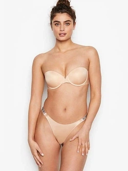 Трусики стрінги Victoria's Secret Very Sexy Shine Strap Thong Panty М Бежевий (26027893)