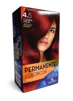 Краска для волос Deliplus Permanente Colorcor с коллагеном и 5 маслами тон № 4.5 Шатен Красное дерево Caoba Intenso