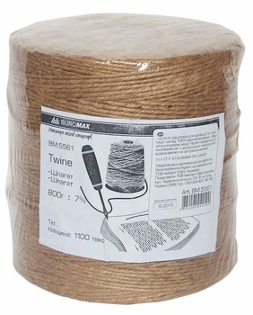Шпагат джутовий Buromax товщина 1100 текс довжина 720м. (BM.5561)