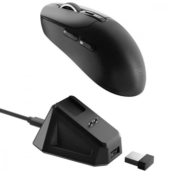 Бездротова ігрова миша Proove Gaming Rate Pro Black з зарядною станцією, PAW3395, 26000DPI, 500mAh, 2.4GHz/Bluetooth/USB
