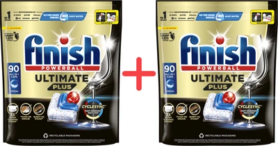 Упаковка капсул для миття посуду в посудомийних машинах Finish Ultimate Plus All in 1 90 шт + 90 шт (5908252018444/5908252018444)