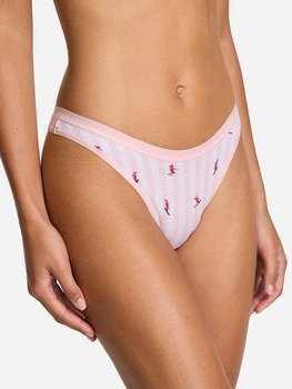 Трусики танга жіночі бавовняні Victoria's Secret 27176178 XS Рожеві (291643875121)