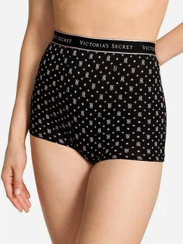 Трусики шорты женские хлопковые Victoria's Secret 27184903 S Черные (989875236412)