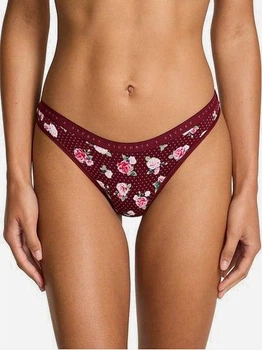 Трусики танга женские хлопковые Victoria's Secret 27176277 XS Бордовые (352221976641)