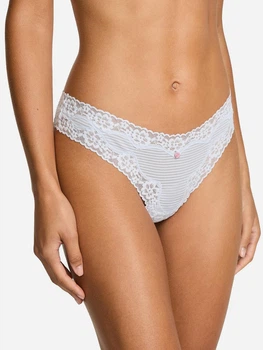 Трусики танга жіночі бавовняні Victoria's Secret 27184355 2XL Блакитні (28197661375)