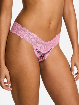 Трусики стринги жіночі бавовняні Victoria's Secret 27172859 XS Рожеві (2252133781)