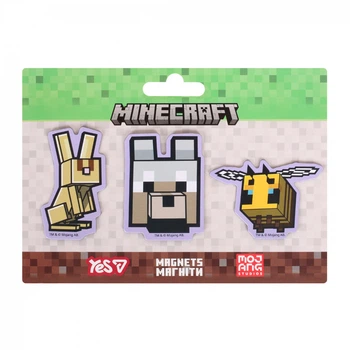 Магниты на холодильник minecraft магниты майнкрафт 3 дизайна Yes Minecraft.Spring Animals 3 шт (в ассортименте)