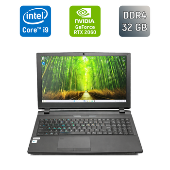 Игровой ноутбук Б-класса Sager Clevo P750TM1 / 15,6" (1920x1080) IPS / Intel Core i9-9900K (8 (16) ядер по 3,6 - 5,0 ГГц) / 32 ГБ DDR4 / 1000 ГБ SSD / nVidia GeForce RTX 2060, 6 ГБ GDDR6, 192-бит / HDMI / Windows 11 б/у