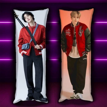 Дакимакура 180х60 см Минхо Шуга Стрей Кидс Ли Ноу Lee Know Stray Kids Мин Юнги Suga BTS Подушка с наволочкой (0165049)