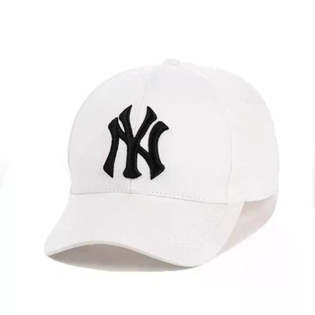 Кепка Бейсболка логотип NY (New York) з вигнутим козирком Білий, Унісекс WUKE One size