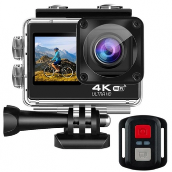 Экшн-камера с двумя дисплеями Nectronix Action Camera Q60 16MP 4K 60 FPS Wi-Fi Bluetooth