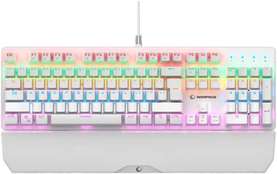 Klawiatura przewodowa Rampage KB-R86 UMBRA Kaicheng Blue USB White (KB-R86WHITEBS)