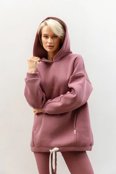 Жіноча толстовка оверсайз з флісу Seventeen XXL-3XL Рожевий (2000000182674)