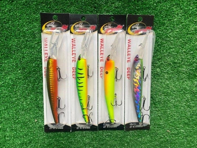 Набор Воблеров для троллинга Bandit Walleye Deep 120mm\17.7g (4шт) (8105-набор 10)
