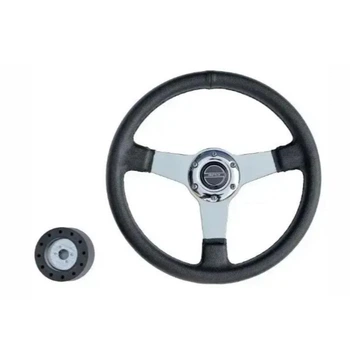 Руль PRETECH HD-5125 350мм спицы серебро черный