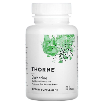Берберин Thorne Research "Berberine-500" барбарис для підтримання метаболізму глюкози, 500 мг (60 капсул)