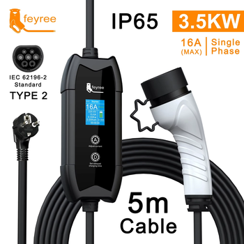 Зарядка для електромобіля Feyree 3.5кВт 16A, Type2 - Cat-EV-F8
