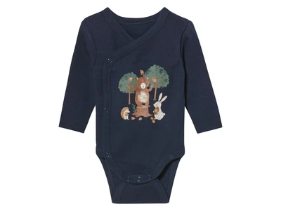 Боди с длинными рукавами для мальчика Lupilu Ecoprint 479299 050-56 см (0-2 months) темно-синий