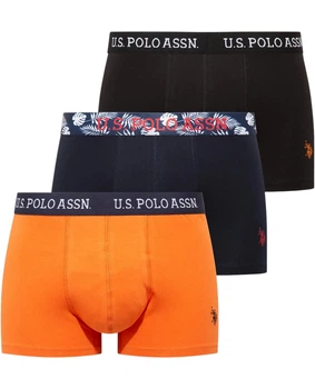 Набор трусов-боксеров мужских 3шт. U.S. Polo Assn. 80651-7 L разных цветов (8680557464702)