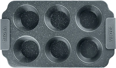 Форма для мафінів Vinzer Dolci Line з силіконовими ручками 30.5x17.8x3.5 см 6 шт (50785)
