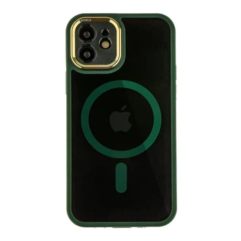 Чохол Creative TPU PC Metal Calais із MagSafe для Apple iPhone 12 Green