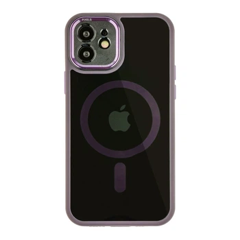 Чохол Creative TPU PC Metal Calais з MagSafe для Apple iPhone 12 Deep Purple