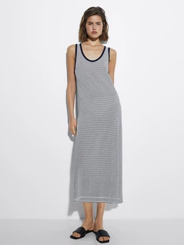 Сукня жіноча Massimo Dutti 6660/715/251 S Синьо-білий