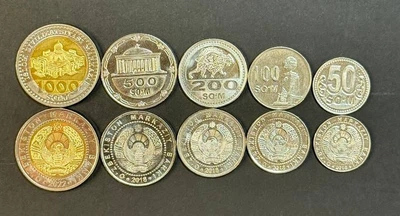 Узбекистан монеты набор 2018-2022 гг.