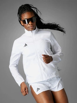 Спортивна вітровка для бігу жіноча Adidas Adizero E Jckt IT7596 XS White (4067887442206)