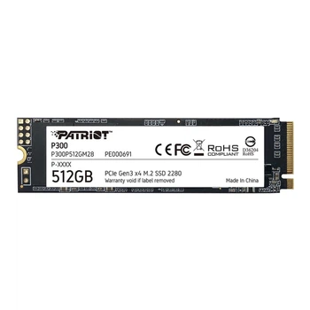 Накопитель SSD Patriot P300 512Gb NVMe M.2 Gen3x4 (P300P512GM28)