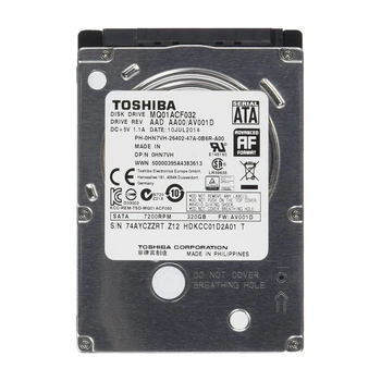 Жесткий диск Toshiba 320Gb 7200 об/хв 3 Gbit/s (MQ01ACF032) - Б/У