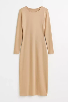 Сукня сатинова DR006 2501340060112 XXL Бежевий