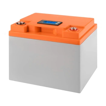 Акумуляторний корпус LogicPower LP12-38 з LCD дисплеєм 200x170x165 мм 12V 38Ah Plastic Orange/Grey