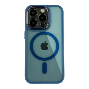 Чохол Creative TPU PC Metal Calais з MagSafe для Apple iPhone 15 Pro Dark Blue