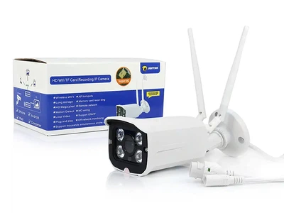 Вулична відеокамера IP 2 0 Мп з WiFi та двома антенами металевий корпус біла модель 82047WK2 04W 3 6MM J 2