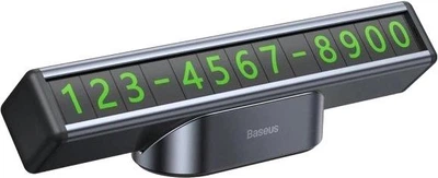 Паркувальна карта Baseus Square Bar Temporary Parking Number Plate Black (CNFT000001)