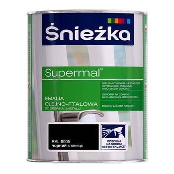 Краска Sniezka 0,8л масляно-флаталевая черная глянец PL