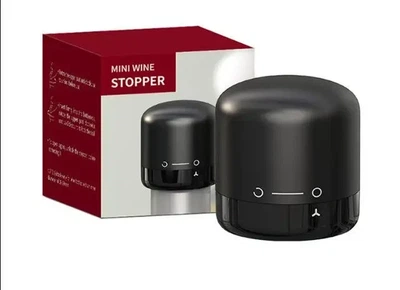 Вакуумная многоразовая пробка для вина Vacuum Mini Wine Stopper Black